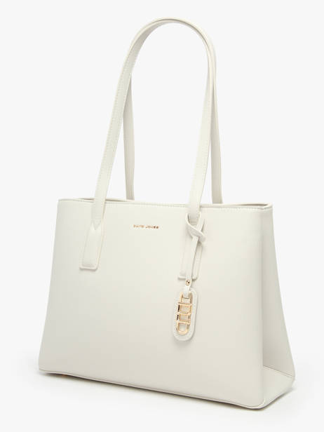 Sac PortÃ© Ã©paule Saffiano David jones Beige saffiano CM7468 vue secondaire 2