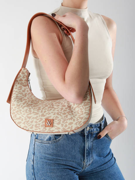 Sac Porté épaule Leopard Polyester Vanessa wu Beige leopard MA0131 vue secondaire 1