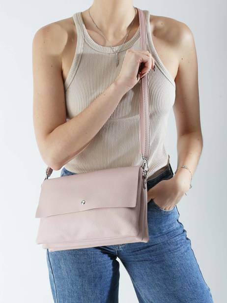 Sac Bandoulière Grained Miniprix Rose grained H6996 vue secondaire 1