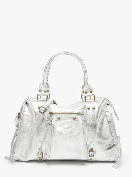Sac Porté épaule A4 Nine Cuir Milano Argent nine NI24093