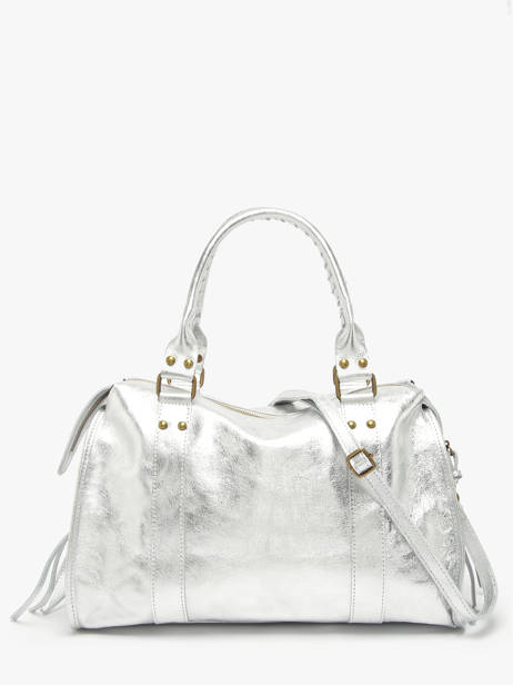 Sac Porté épaule A4 Nine Cuir Milano Argent nine NI24093 vue secondaire 4