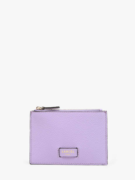 Porte-cartes Zippé L Ninon Cuir Lancel Violet ninon A10537