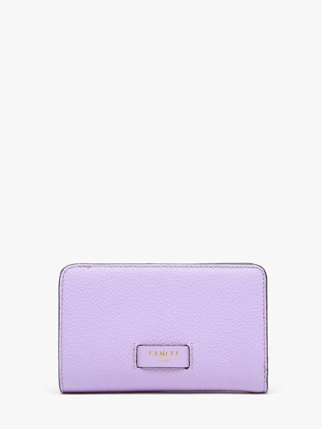 Portefeuille Rectangulaire Zippé Ninon Cuir Lancel Violet ninon A11123