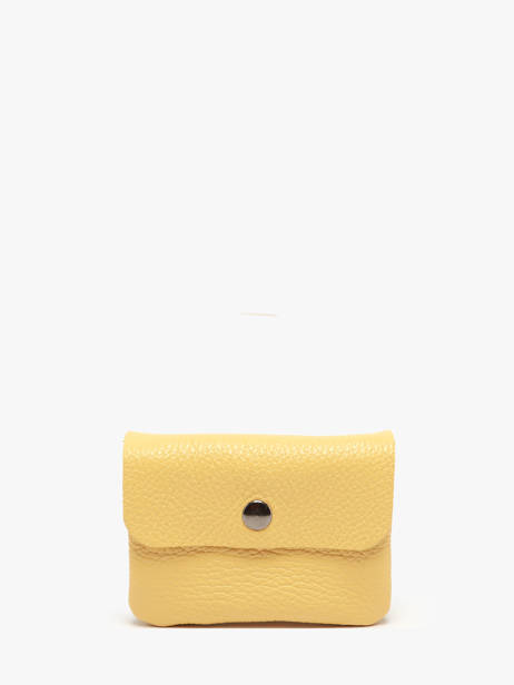 Porte-monnaie Cuir Milano Jaune caviar CA23092