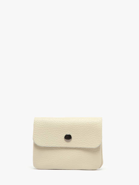 Porte-monnaie Cuir Milano Beige caviar CA23092