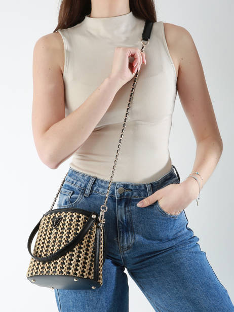 Sac à Main Atalia Raphia Guess Noir atalia WG964703 vue secondaire 1