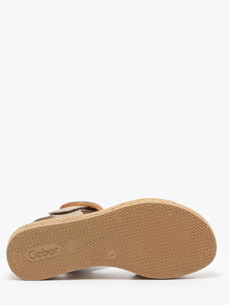 Sandales En Cuir Gabor Or accessoires 62 vue secondaire 4