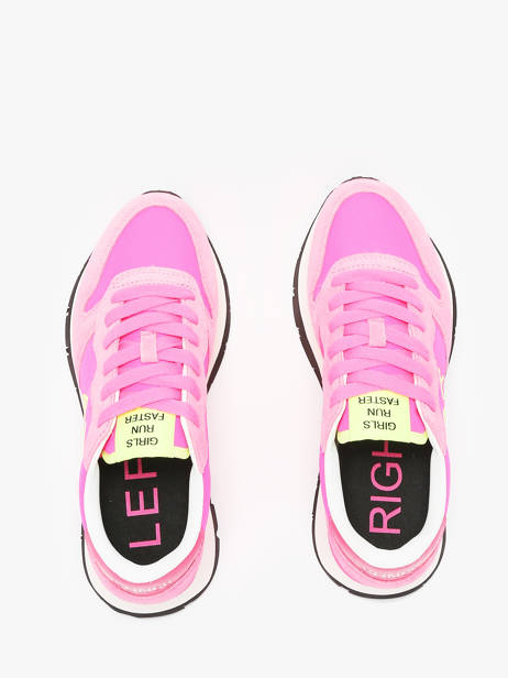 Sneakers Ally Solid Nylon Sun68 Rose women Z35201 vue secondaire 4