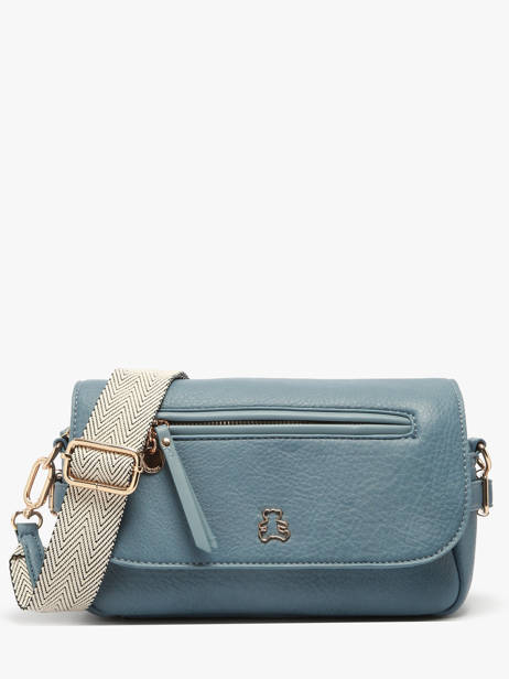 Sac BandouliÃ¨re Zip Lulu castagnette Bleu zip YRONDE