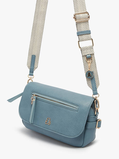 Sac BandouliÃ¨re Zip Lulu castagnette Bleu zip YRONDE vue secondaire 2