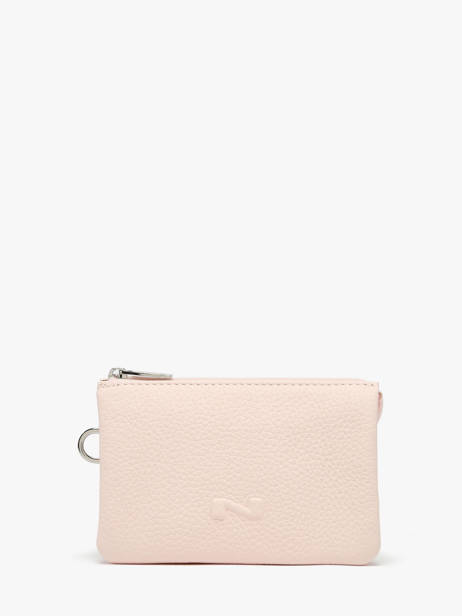 Trousse 2 Compartiments Cuir Nathan baume Rose original n 283N