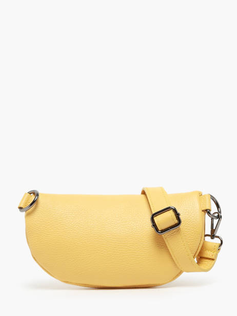 Sac Banane Caviar Cuir Milano Jaune caviar CA19091B vue secondaire 4