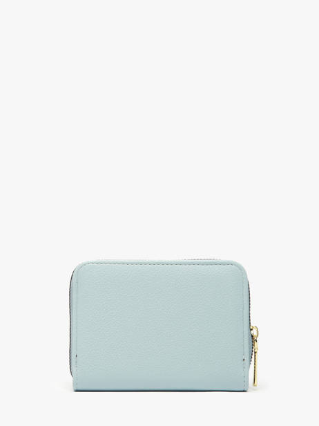 Porte-monnaie Button Miniprix Bleu safiano 78SM2666 vue secondaire 2