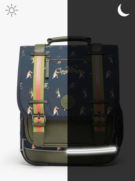 2-compartment Backpack Cameleon Green vintage urban PBVBSD39 other view 7
