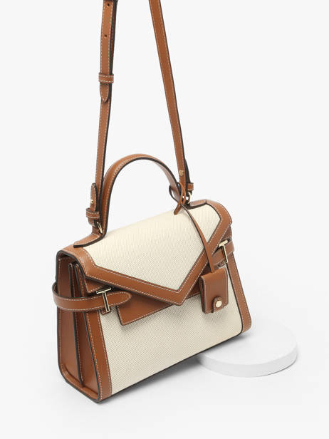 Sac Bandoulière Emily Garni Cuir Le tanneur Beige emily TEMI1015 vue secondaire 2