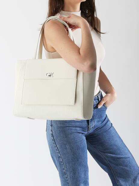 Sac Porté épaule Ck Tex Calvin klein jeans Blanc ck tex K613178 vue secondaire 1