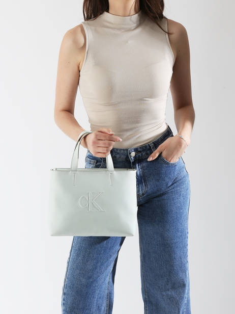 Sac Porté Main Sculpted Calvin klein jeans Vert sculpted 4K3111G vue secondaire 1