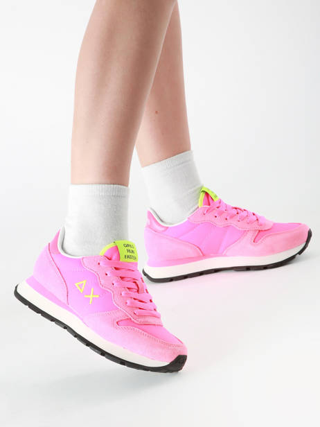 Sneakers Ally Solid Nylon Sun68 Rose women Z35201 vue secondaire 1