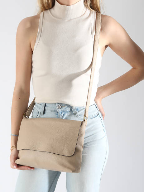 Sac BandouliÃ¨re Soft Miniprix Beige soft MD5234 vue secondaire 1