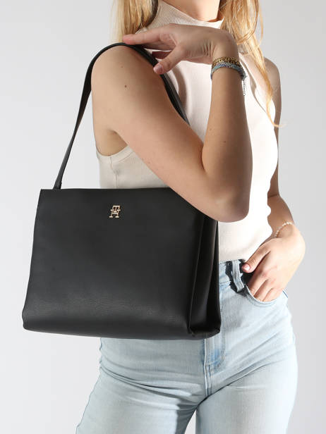 Sac Porté épaule Th Legacy Polyester Recyclé Tommy hilfiger Noir th legacy AW17173 vue secondaire 1