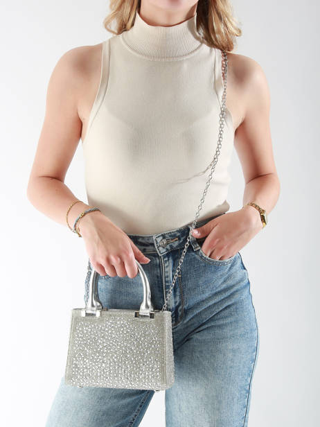 Sac De Soirée Miniprix Argent strass XS95008 vue secondaire 1