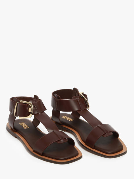Sandales Daphne En Cuir Nuyou Marron women 11013 vue secondaire 1