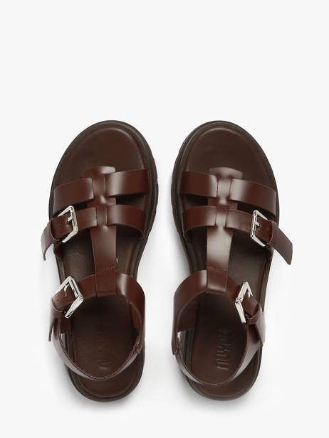 Sandales Teresa En Cuir Nuyou Marron women 37121 vue secondaire 3