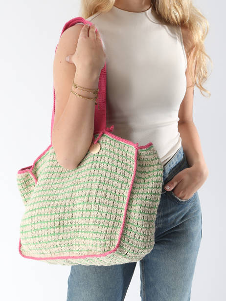 Sac Porté épaule Over The Rainbow Coton Le voyage en panier Vert over the rainbow PM870 vue secondaire 1