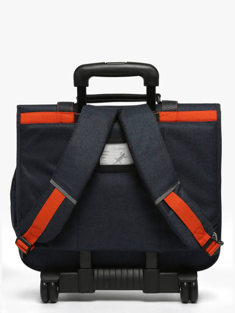 3-compartment Wheeled Satchel Cameleon Orange vintage urban CR41 other view 4