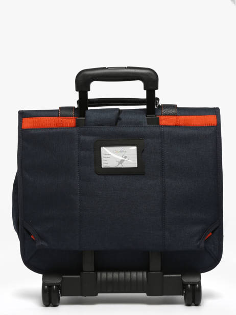 3-compartment Wheeled Satchel Cameleon Orange vintage urban CR41 other view 5