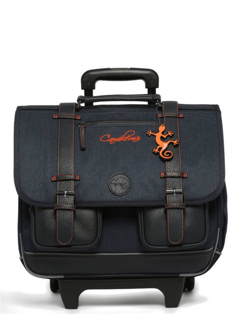 3-compartment Wheeled Satchel Cameleon Orange vintage urban CR41 other view 7