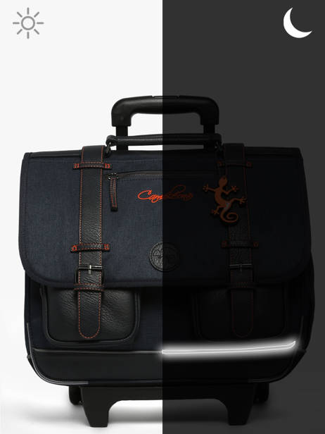3-compartment Wheeled Satchel Cameleon Orange vintage urban CR41 other view 8