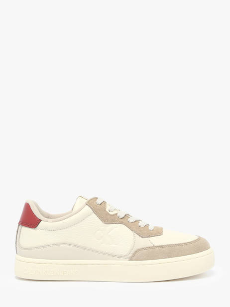 Sneakers In Leather Calvin klein jeans Beige men 1153OLH
