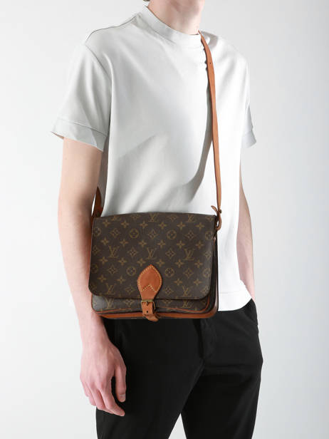 Preloved Cartouchière Monogram Crossbody Bag Louis vuitton Brown second life 1217065 other view 2