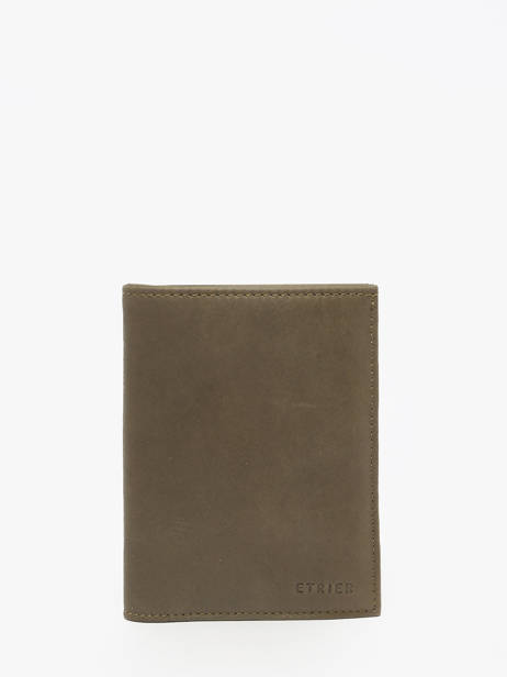 Portefeuille Porte-monnaie Oil Cuir Etrier Vert oil EOIL142