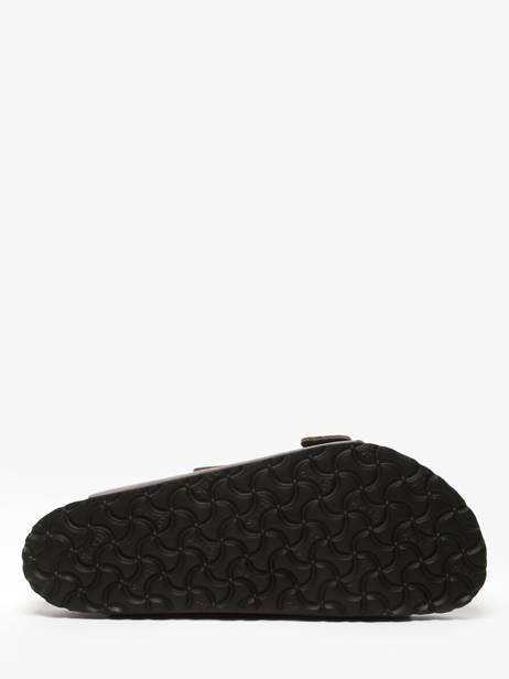 Slippers Arizona Concrete Gray In Leather Birkenstock Gray men 1029159 other view 4