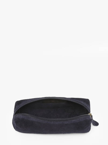 Trousse Velvet Cuir Milano Bleu velvet VE22116 vue secondaire 1