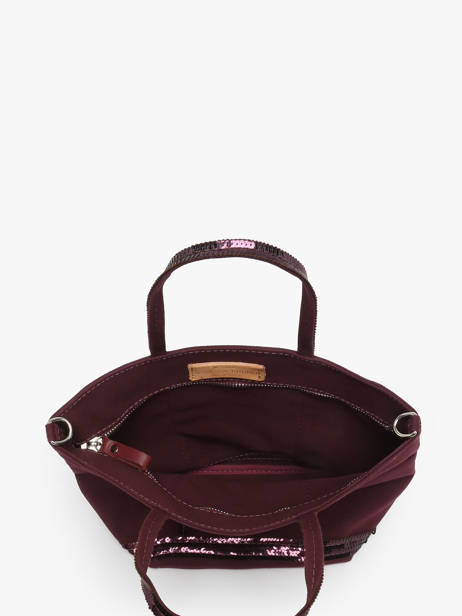 Petit Cabas Zippé Paillettes Vanessa bruno Violet cabas 1V40435 vue secondaire 3
