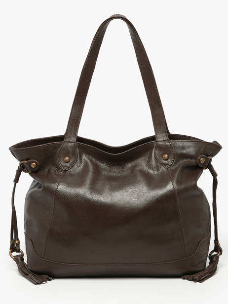 Sac Porté épaule A4 Cow Cuir Basilic pepper Marron cow 155N