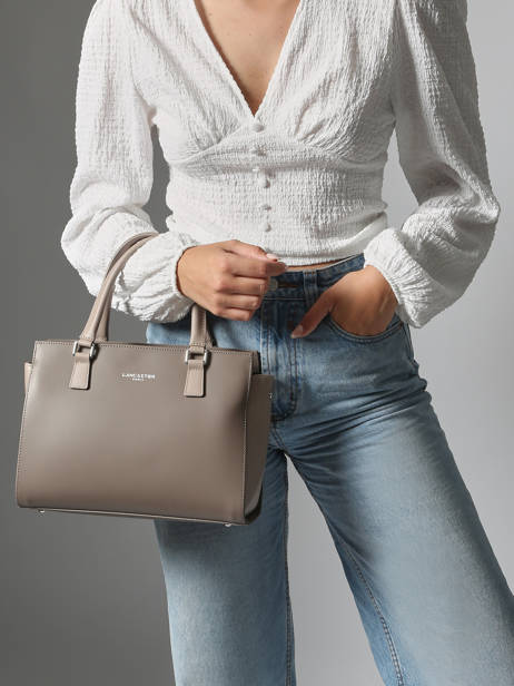 Sac Trapèze Smooth Cuir Lancaster Beige smooth 3 vue secondaire 1