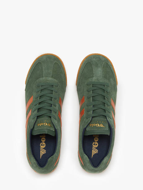 Sneakers En Cuir Gola Vert men CMA192 vue secondaire 3