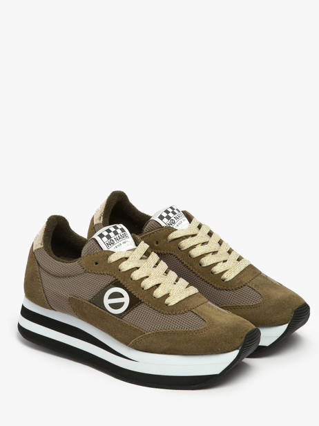 Sneakers Plateforme En Cuir No name Vert women IMKNITAY vue secondaire 1