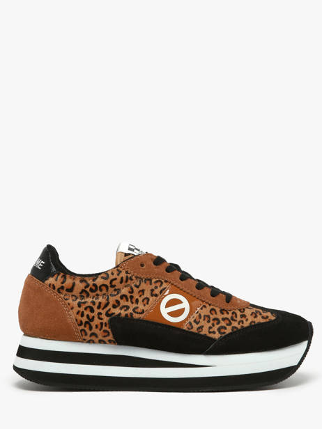 Sneakers Plateforme En Cuir No name Marron women IMHP01KC