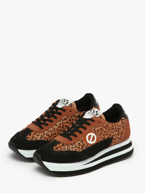 Sneakers Plateforme En Cuir No name Marron women IMHP01KC vue secondaire 1