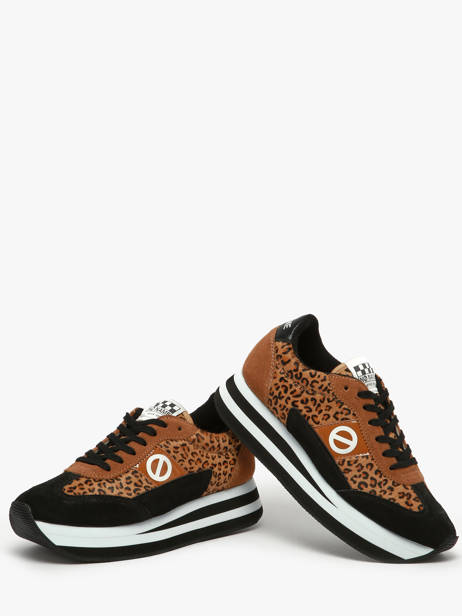 Sneakers Plateforme En Cuir No name Marron women IMHP01KC vue secondaire 2