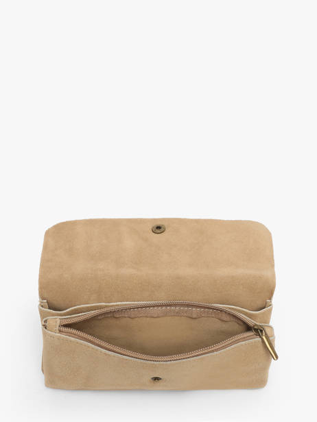 Shoulder Bag Velvet Leather Milano Beige velvet VE23067 other view 2