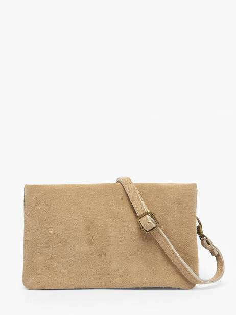 Shoulder Bag Velvet Leather Milano Beige velvet VE23067 other view 3