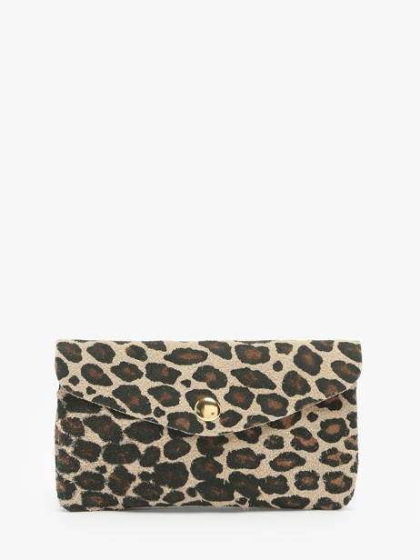 Leather Velvet Leopard Wallet Milano Multicolor velvet leopardo VL23113