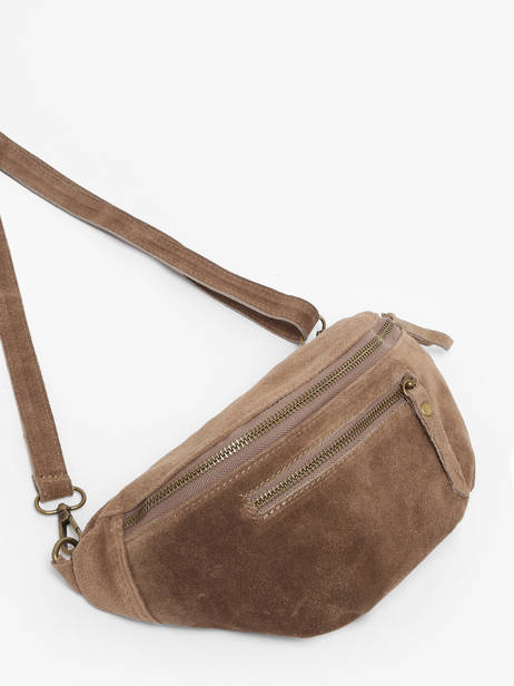 Sac Banane Cuir Milano Beige velvet VE24119 vue secondaire 2
