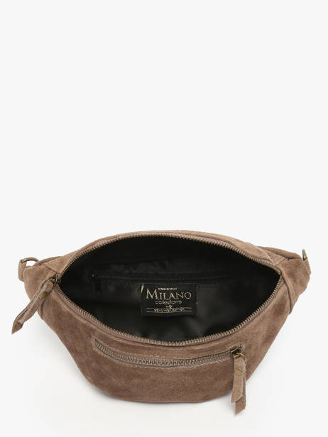 Sac Banane Cuir Milano Beige velvet VE24119 vue secondaire 3